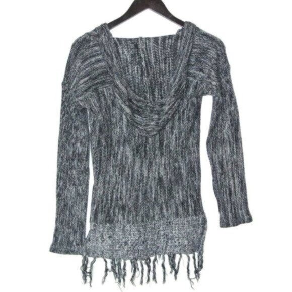 Vintage Havana Marbled Hooded Fringe Sweater‎ S - Picture 5 of 7